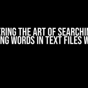 Mastering the Art of Searching and Replacing Words in Text Files with VBA